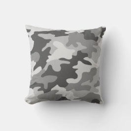 Dark Gray Camouflage Kissen