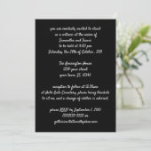 Dark Gray Cross Elegant Goth Wedding Einladung (Stehend Vorderseite)