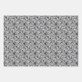 Dark Gray Dragon Design Pattern Geschenkpapier Set (Vorderseite)