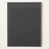 Dark Gray Elegant Custom Notebook – Sleek Planer (Rückseite)