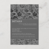 Dark Gray Floral Begleitkarte (Vorderseite)