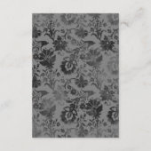 Dark Gray Floral Begleitkarte (Rückseite)