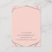 Dark Gray Foil Geometric Necklace Display Card Visitenkarte (Rückseite)