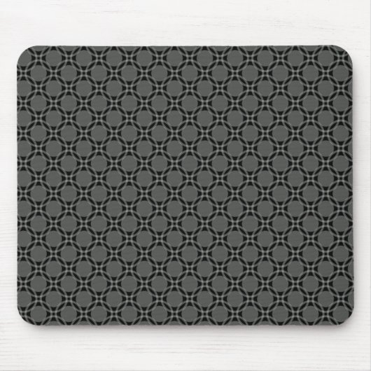 Dark Gray Funky Circles Mousepad (Vorne)