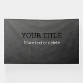 Dark gray geometric mesh Triangle custom text Banner (Horizontal)