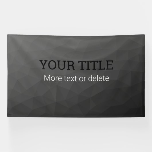 Dark gray geometric mesh Triangle custom text Banner (Horizontal)