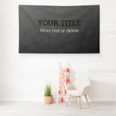 Dark gray geometric mesh Triangle custom text Banner (Insitu)
