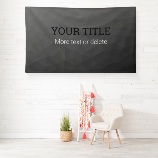 Dark gray geometric mesh Triangle custom text Banner (Insitu)