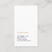Dark Gray Gold Hair Stylist Salon Visitenkarte (Rückseite)