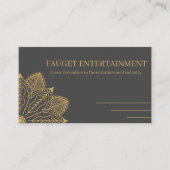 Dark Gray & Gold - Vortrefflicher Name mit eigener Visitenkarte (Vorderseite)