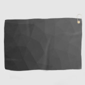 Dark gray gradient geometric mesh pattern golfhandtuch (Horizontal)