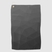 Dark gray gradient geometric mesh pattern golfhandtuch (Vorderseite)