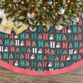 Dark Gray Ho Ho Ho Armadillo Polyester Weihnachtsbaumdecke