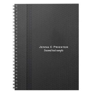 Dark Gray Imitate Leather Notebook Notizblock