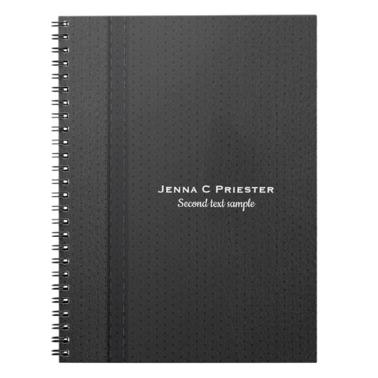 Dark Gray Imitate Leather Notebook Notizblock (Vorderseite)