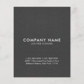 Dark-Gray-Imitate Vintag Leder Service Menu Flyer (Hinten)