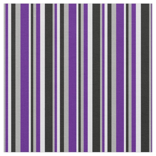 Dark Gray, Indigo, Lavender & Black Lines Stoff (Nahaufnahme)