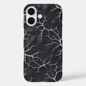 Dark Gray iPhone Case with Branch Texture (Rückseite)