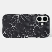 Dark Gray iPhone Case with Branch Texture (Rückseite (Horizontal))