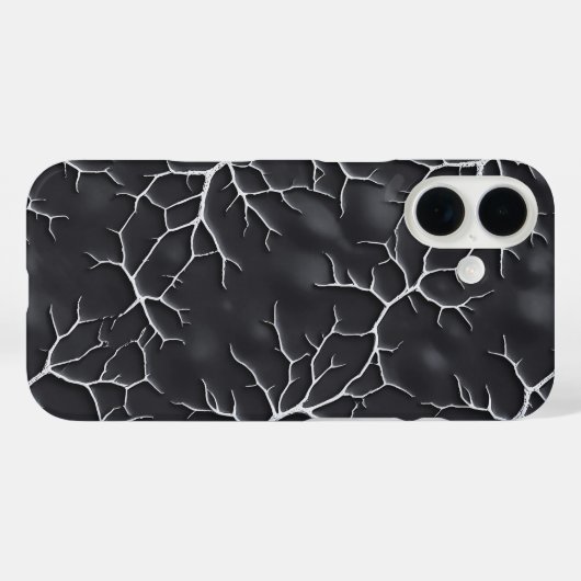 Dark Gray iPhone Case with Branch Texture (Rückseite (Horizontal))