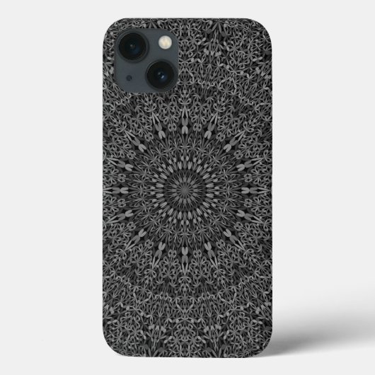 Dark Gray Jungle Mandala Case-Mate iPhone Hülle (Rückseite)