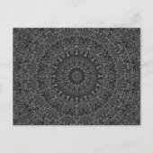 Dark Gray Jungle Mandala Postkarte (Vorderseite)