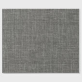 Dark Gray Linen Geschenkpapier (Flach)