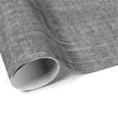 Dark Gray Linen Geschenkpapier (Rolleneckpunkt)