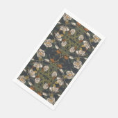 Dark Gray Magnolia Floral Serviette (Ecke)