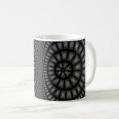 Dark Gray Mandelbrot Kaffeetasse (VorderseiteRechts)