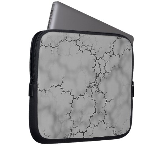 Dark Gray Marble Pattern Laptopschutzhülle (Vorne Rechts)