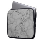 Dark Gray Marble Pattern Laptopschutzhülle (Vorderseite Links)