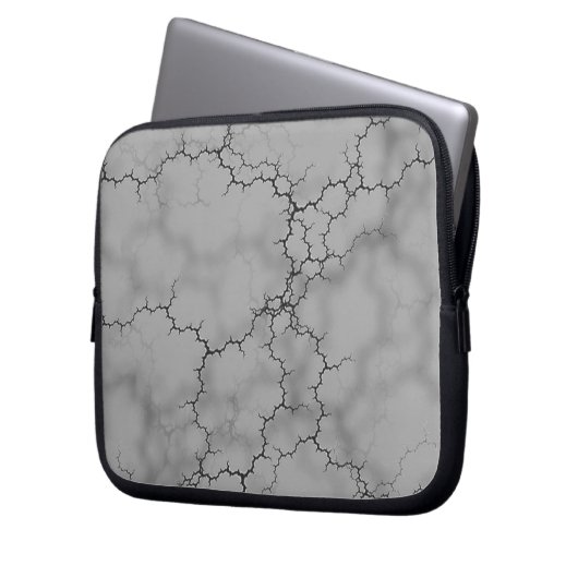Dark Gray Marble Pattern Laptopschutzhülle (Vorderseite Links)