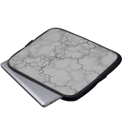 Dark Gray Marble Pattern Laptopschutzhülle (Vorne Knopf)