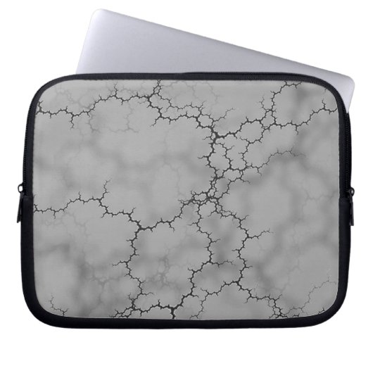 Dark Gray Marble Pattern Laptopschutzhülle (Vorderseite)