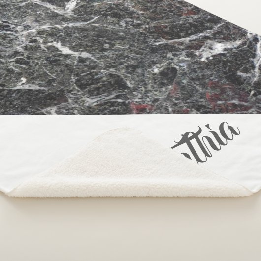 Dark Gray Marble Stone Sherpadecke (3/4)