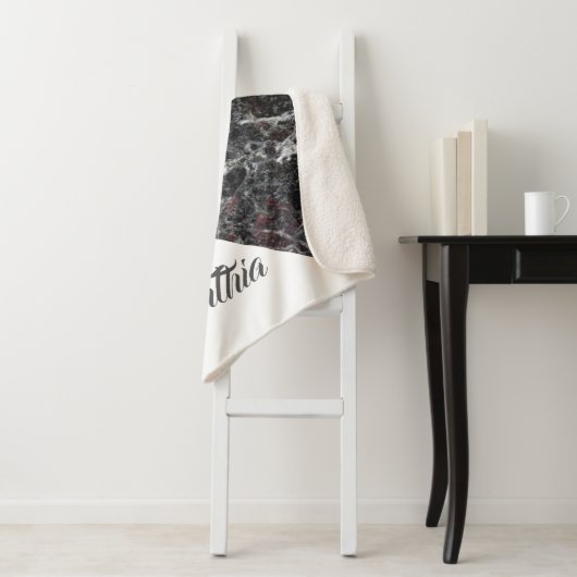 Dark Gray Marble Stone Sherpadecke (Beispiel)