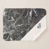 Dark Gray Marble Stone Sherpadecke (Vorderseite (Horizontal))