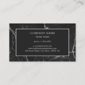 Dark Gray Marble Visitenkarte (Rückseite)