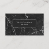 Dark Gray Marble Visitenkarte (Vorderseite)