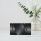 Dark Gray Metallic Texture-Stainless Steel Look Visitenkarte (Stehend Vorderseite)