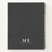 Dark Gray Monogrammatique Office Notizblock (Rückseite)