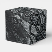 Dark Gray Mosaic Glass Cube Favor Box Geschenkschachtel (Rückseite)