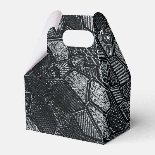 Dark Gray Mosaic Glass Gable Favor Box Geschenkschachtel (Rückseite)
