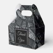 Dark Gray Mosaic Glass Gable Favor Box Geschenkschachtel (Vorderseite)