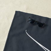 Dark Gray Newlyweds Name Personalisiert Honeymoon Strandtuch (Beispiel)