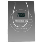 Dark Gray Ombre & Business etc. Kontaktinformation Mittlere Geschenktüte (Vorderseite)