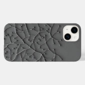 Dark Gray Organic iPhone Case Modern Texture (Rückseite (Horizontal))