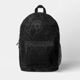 Dark Gray Paisley Bedruckter Rucksack