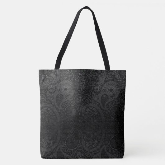 Dark Gray Paisley Tasche (Vorderseite)